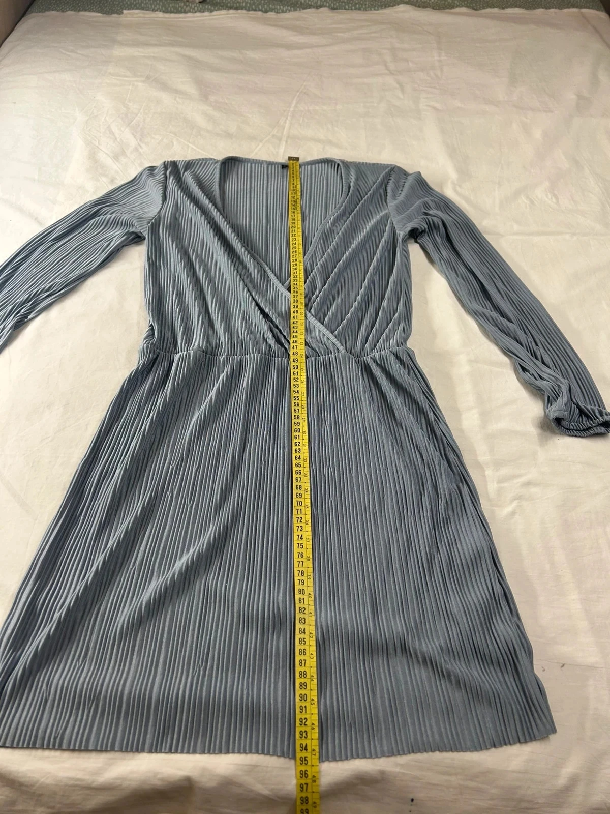 Vestido vintage azul claro tamanho L – photo 7